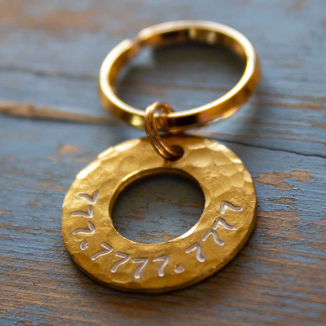ゴールド・ハートロックの迷子札 Regalito Kobe Gold Heart Lock Tag