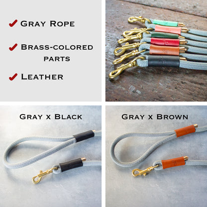 本革とロープのリード The Dog Leash 120