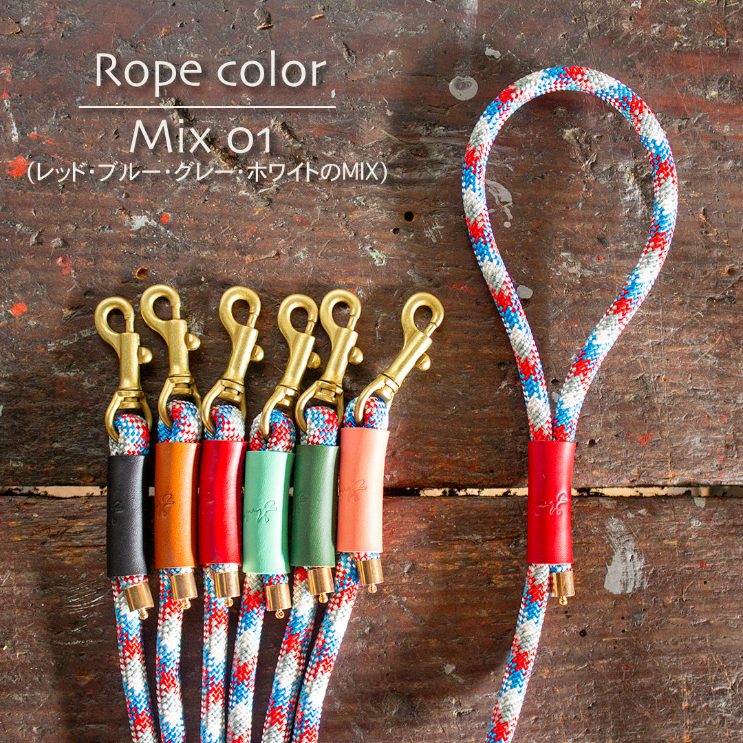 本革とロープのリード The Dog Leash 120