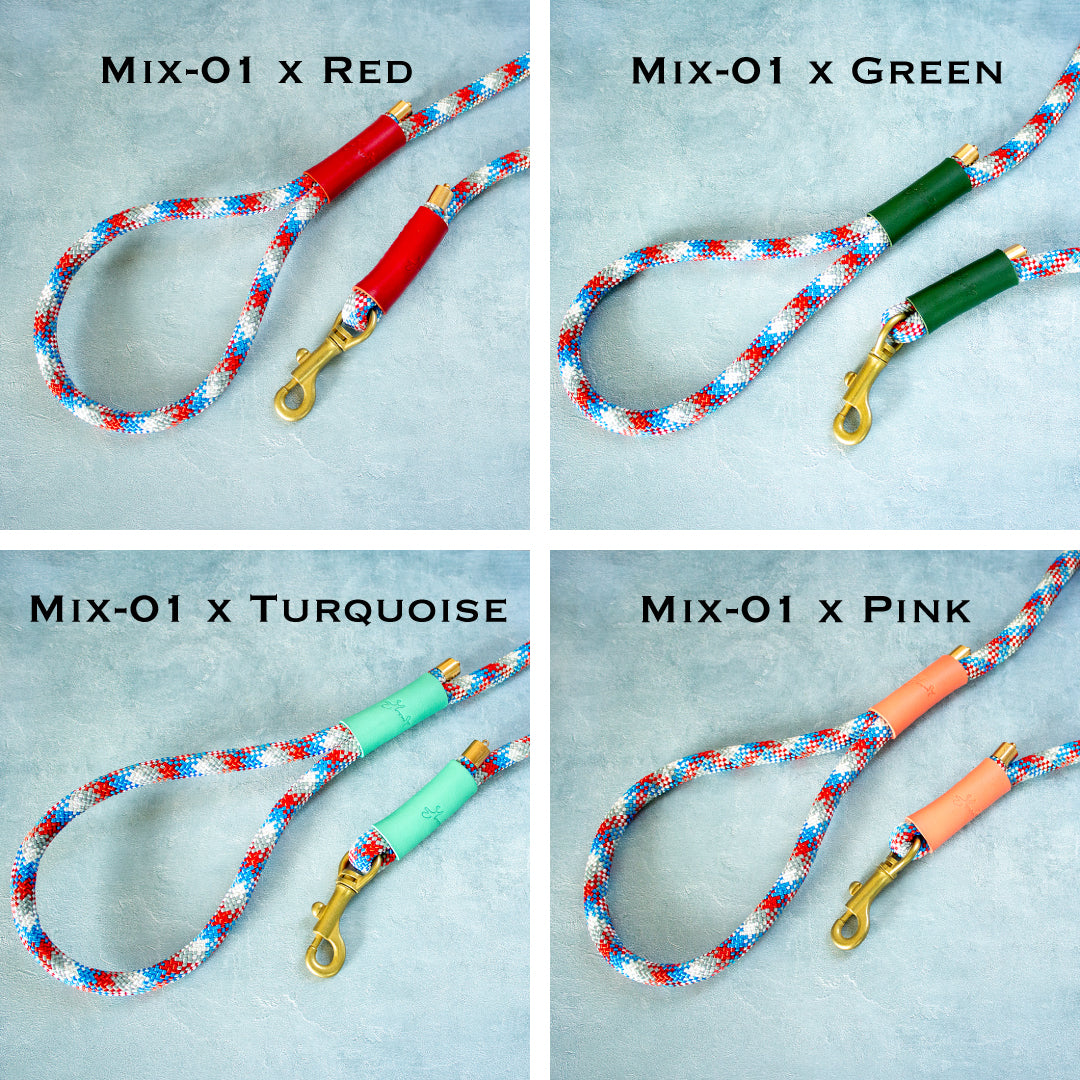 本革とロープのリード The Dog Leash 120
