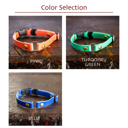 セーフティーバックル採用の本革ネコ首輪　The Cat Collar