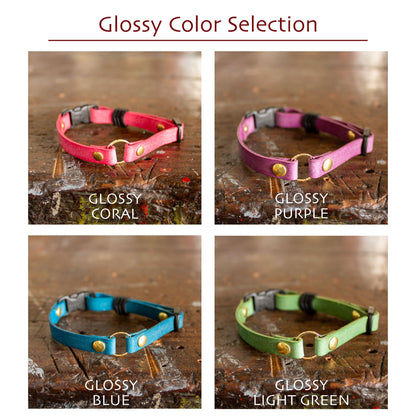 セーフティーバックル採用の本革ネコ首輪　The Cat Collar