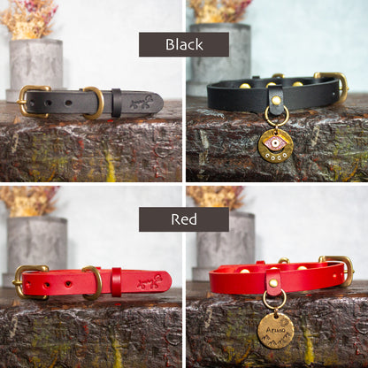 本革と真鍮の首輪　The Dog Collar