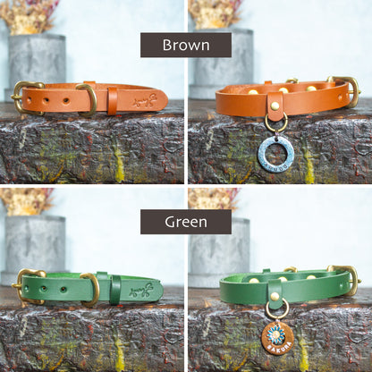 本革と真鍮の首輪　The Dog Collar